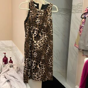 Really nice satin Evan Piccione size 4 dress.  Leopard print